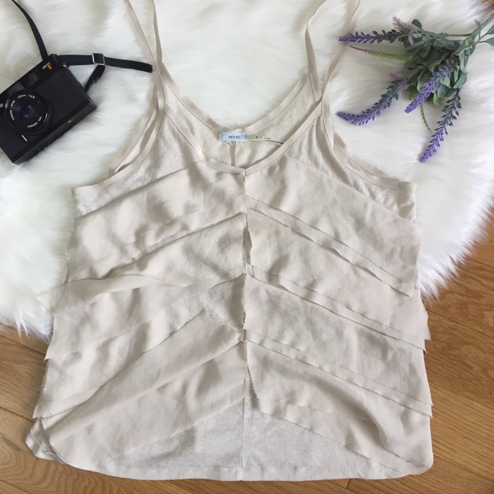 Urban Outfitters Kimchi Blue Cream Ruffle Tank Top - Picture 7 of 7